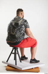 Man White Overweight Male Studio Poses